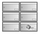 Zostava 6 poštových schránok - blok 3x2 