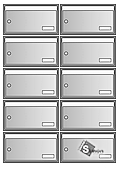 Zostava 10 poštových schránok - blok 5x2 