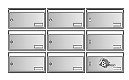 Zostava 9 poštových schránok - blok 3x3 
