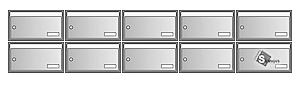 Zostava 10 poštových schránok - blok 2x5 
